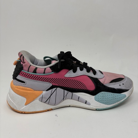 Puma RS Running System Women's Sneakers Pink Gray Lightweight Size 6.5 - Picture 7 of 16